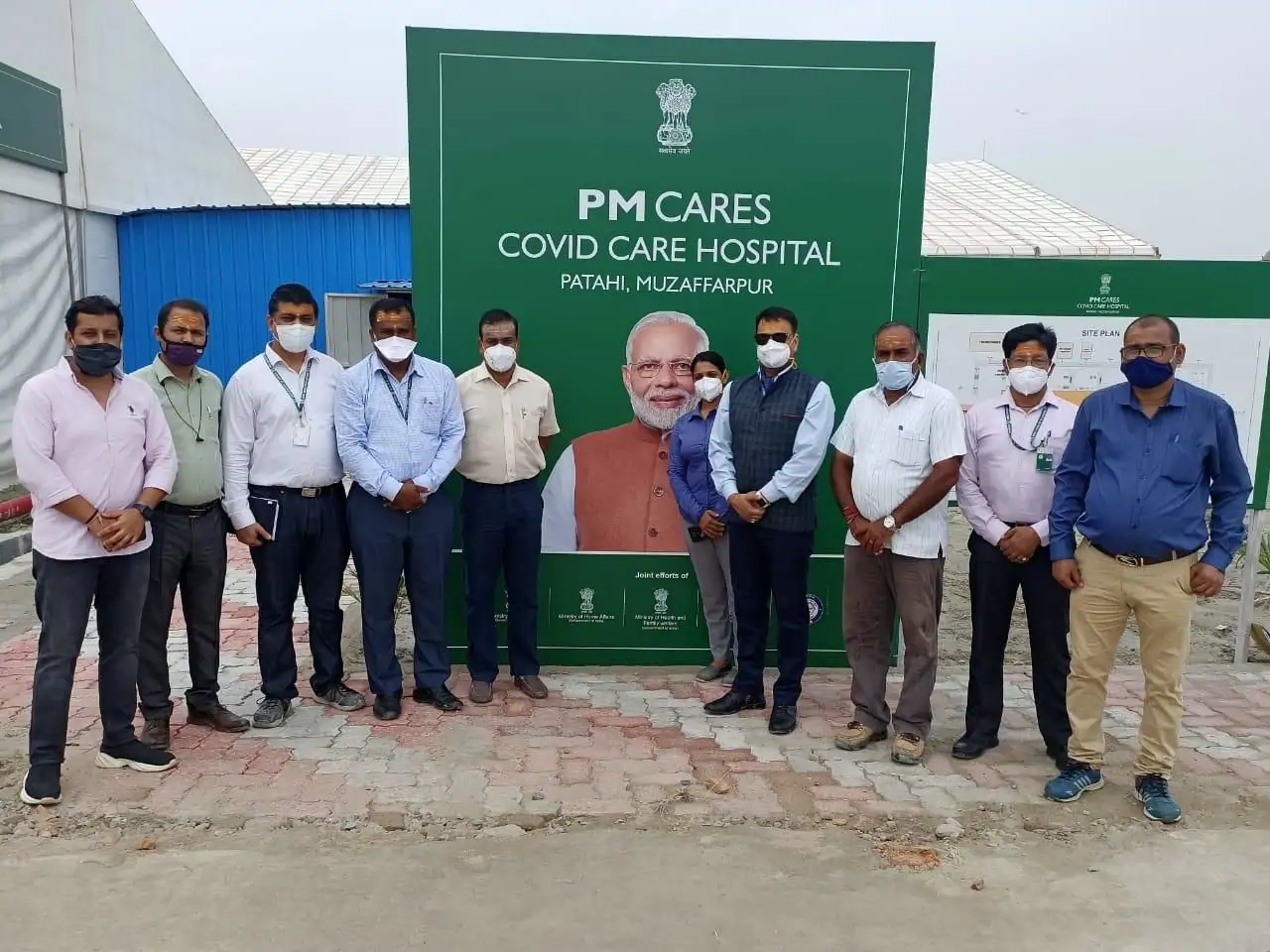 मुजफ्फरपुर के पताही का मेकशिफ्ट हॉस्पिटल। पिछले साल 2020 में उद्घाटन के समय की तस्वीर