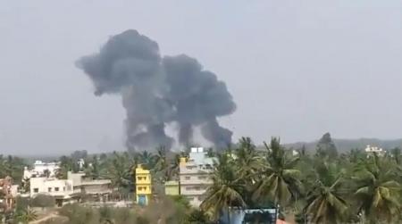Surya Kiran aircraft crashed in Bengaluru.jpg