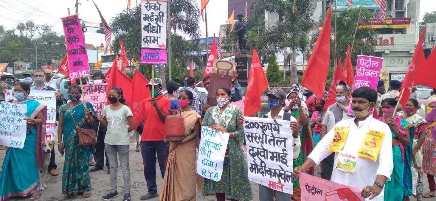 झारखण्ड – बिहार : बेतहाशा महंगाई के ख़िलाफ़ वाम दलों का विरोध पखवाड़ा, मोदी सरकार के पुतले जले 