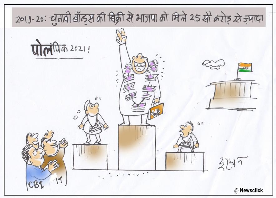 कार्टून क्लिक: चुनावी बॉन्ड पाने में बीजेपी सबसे अव्वल