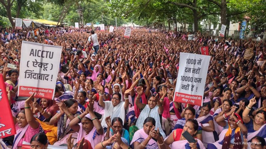 asha workers' protest