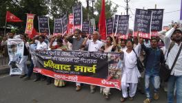 भाकपा माले का प्रतिवाद मार्च 