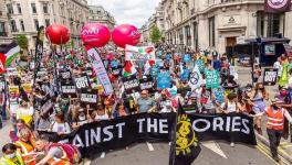 टोरी सरकार की नीतियों के ख़िलाफ़ प्रगतिशील वर्गों की लंदन में विशाल रैली