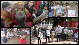 दिल्ली बलात्कार कांड: जनसंगठनों का कई जगह आक्रोश प्रदर्शन; पीड़ित परिवार से मिले केजरीवाल, राहुल और वाम दल के नेता