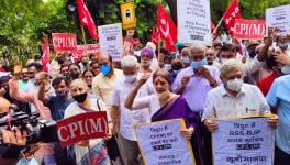त्रिपुरा में भाजपा द्वारा वाम मोर्चे और मीडिया संस्थानों पर बर्बर हिंसा के ख़िलाफ़ दिल्ली में माकपा का रोष प्रदर्शन